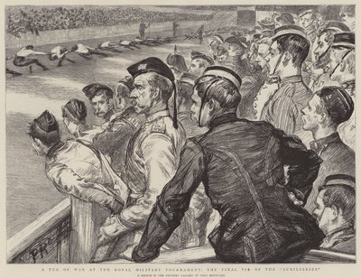 A Tug of War at the Royal Military Tournament, the final tie of the Auxiliaries by Charles Paul Renouard